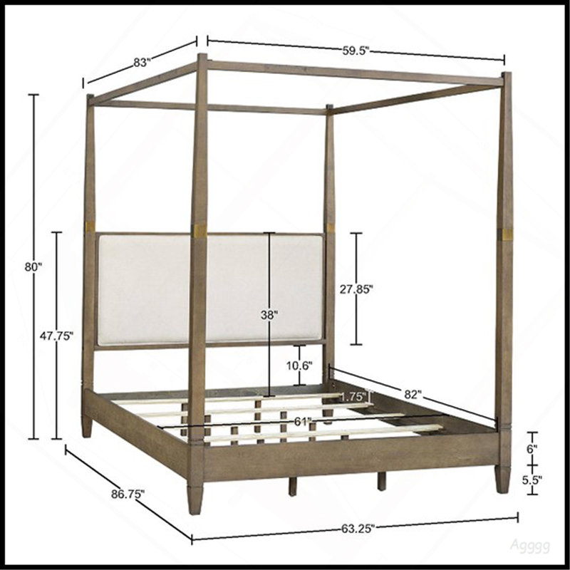 Canopy Bed Queen Brown See below