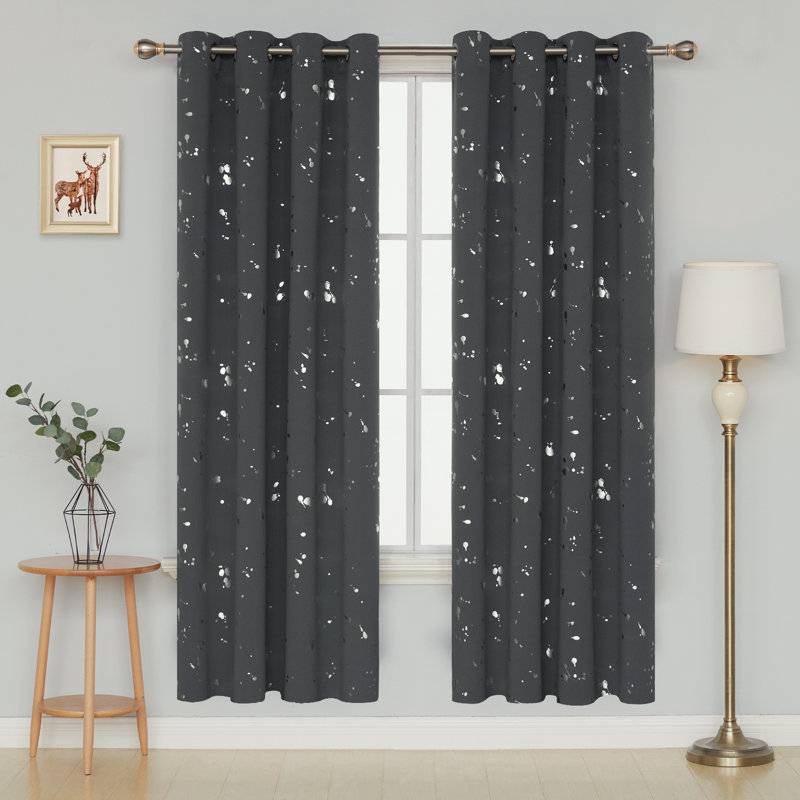 Siskiyou Room Darkening Curtain Pair, Dark Gray, 52" W x 45" L
