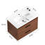 Meuble-lavabo mural 30 po, 2 tiroirs, armoire et lavabo en céramique à fixation murale brun rougeâtre pour une esthétique durable