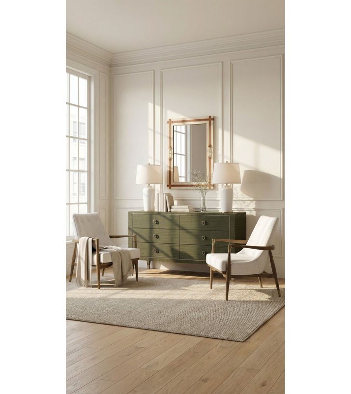 Morris 6 - Drawer Dresser, Deep Olive