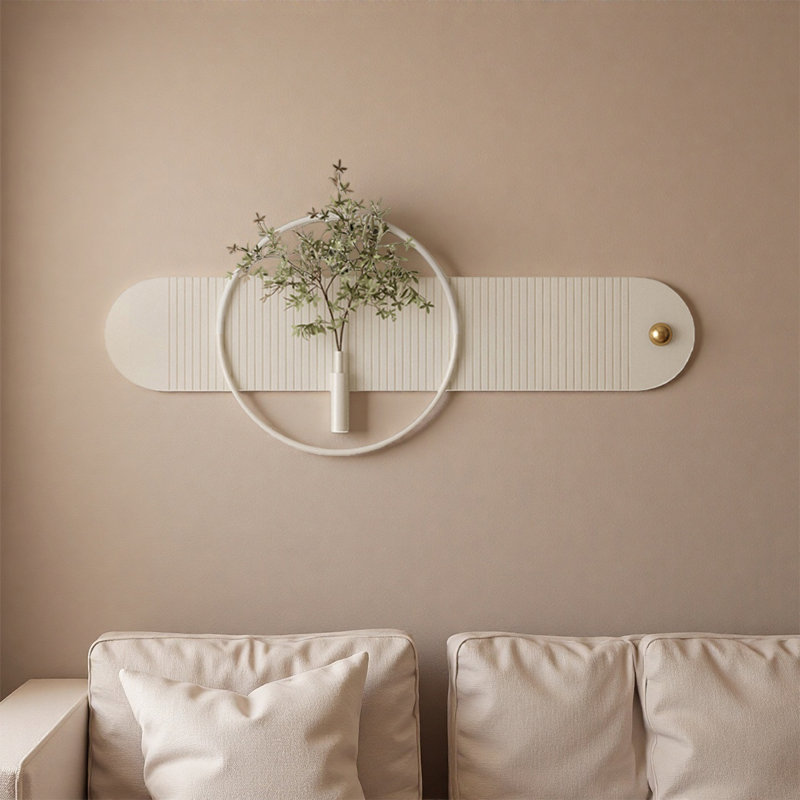 Luminaire suspendu en fer de style crème avec lumières, H 19,69 po x l 47,24 po x P 1,18 po