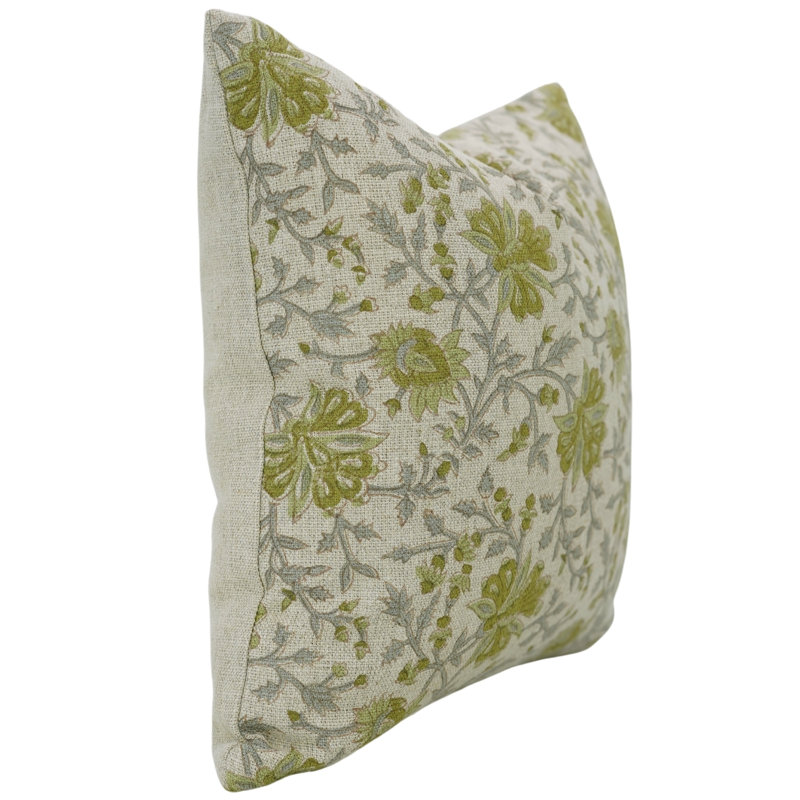 Housse de coussin Fabividine, printemps été, décoration intérieure (Neerabel, vert), H 16 po x l 16 po, Carré