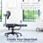 VIVO Black Cross Legged Chair with Wheels