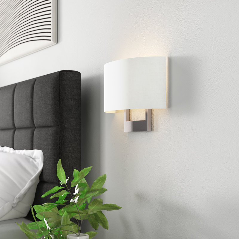 Matiana Steel Flush Mounted Sconce, Bronze, 9.5" H x 14" W x 3.95" D