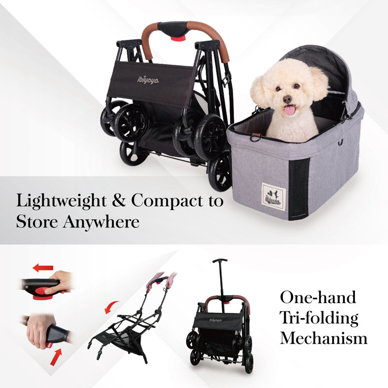 Nimbus Gray 3-in-1 Pet Stroller, Carrier, and Car Seat