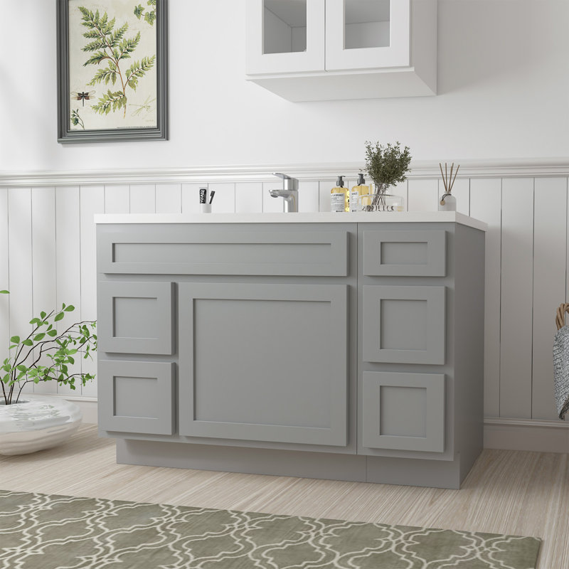 48'' Single Bathroom Vanity Base Only, Gray