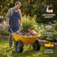 Chariot de jardin brouette, brouette utilitaire robuste à deux roues avec support intégré, 4 pieds cubes , Capacité de 600 lb, jaune-126268912