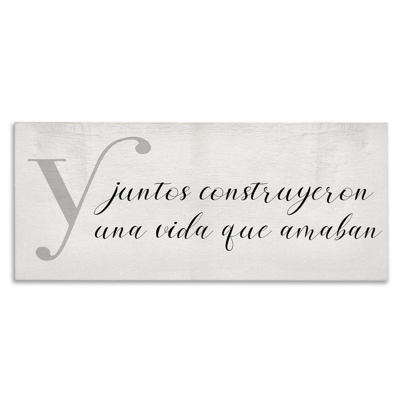 Art mural sur toile Juntos Construyeron una Vida par Lil 'Rue, H 10 po x l 24 po