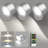 LED Wall Light Rechargeable Battery Operated With Remote, Magnetic Rotation,3 Pcs-1186164431