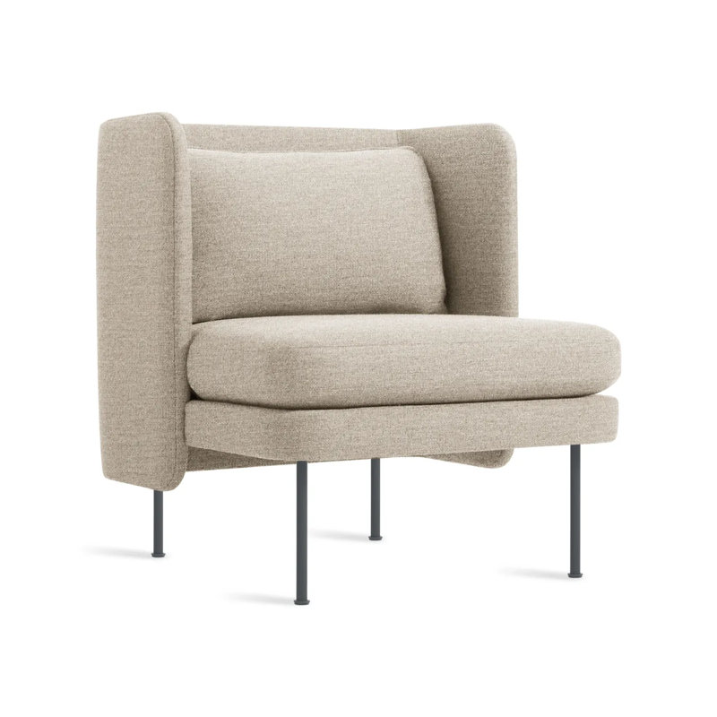 Fauteuil club Bloke, Natté texturé Tait Stone, Ardoise