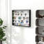 Vitrine noire et blanche à 5 tablettes réglables pour armoire de collection Craft