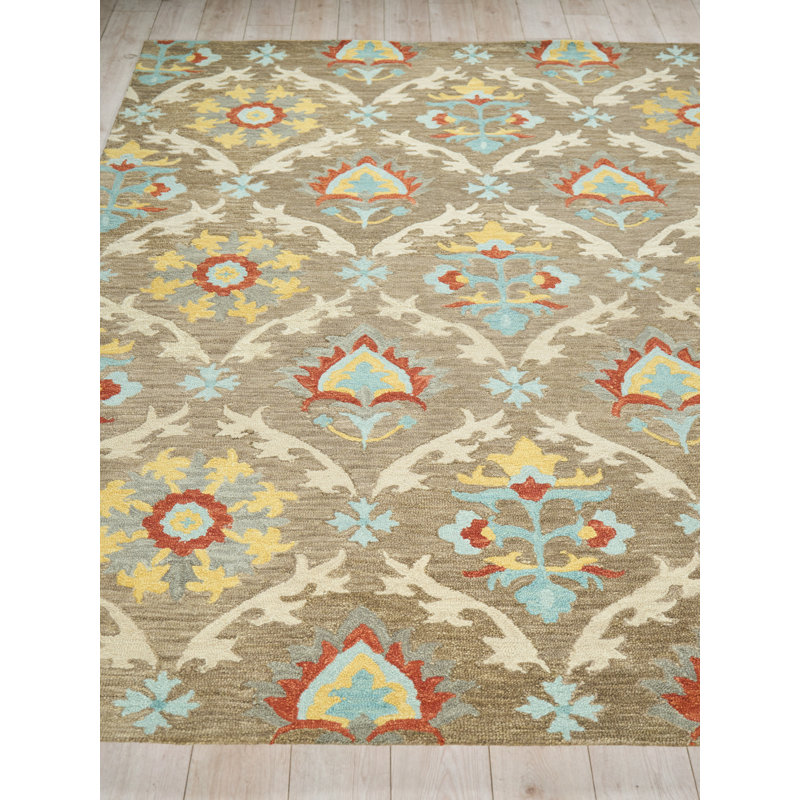 Savannah Hand Tufted New Zealand Wool Brown/Multi Area Rug, 10'X14'