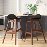 Ralphy Upholstered Counter Stool with Solid Wood Frame