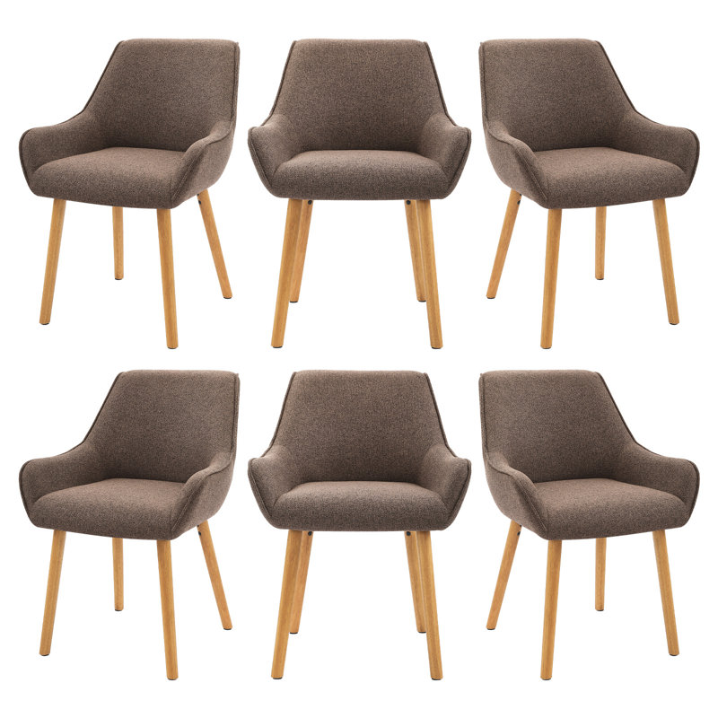 50cm H Upholstered Upholstered Back Armchair, Mocha Brown, Mocha Brown