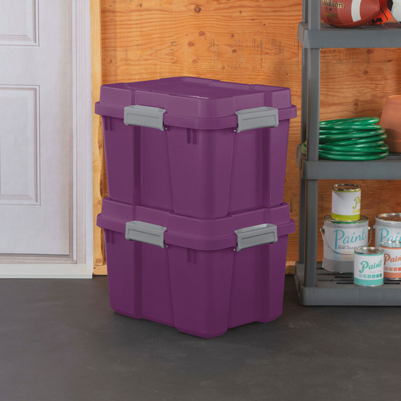 Plastic Box Set, Purple, 4