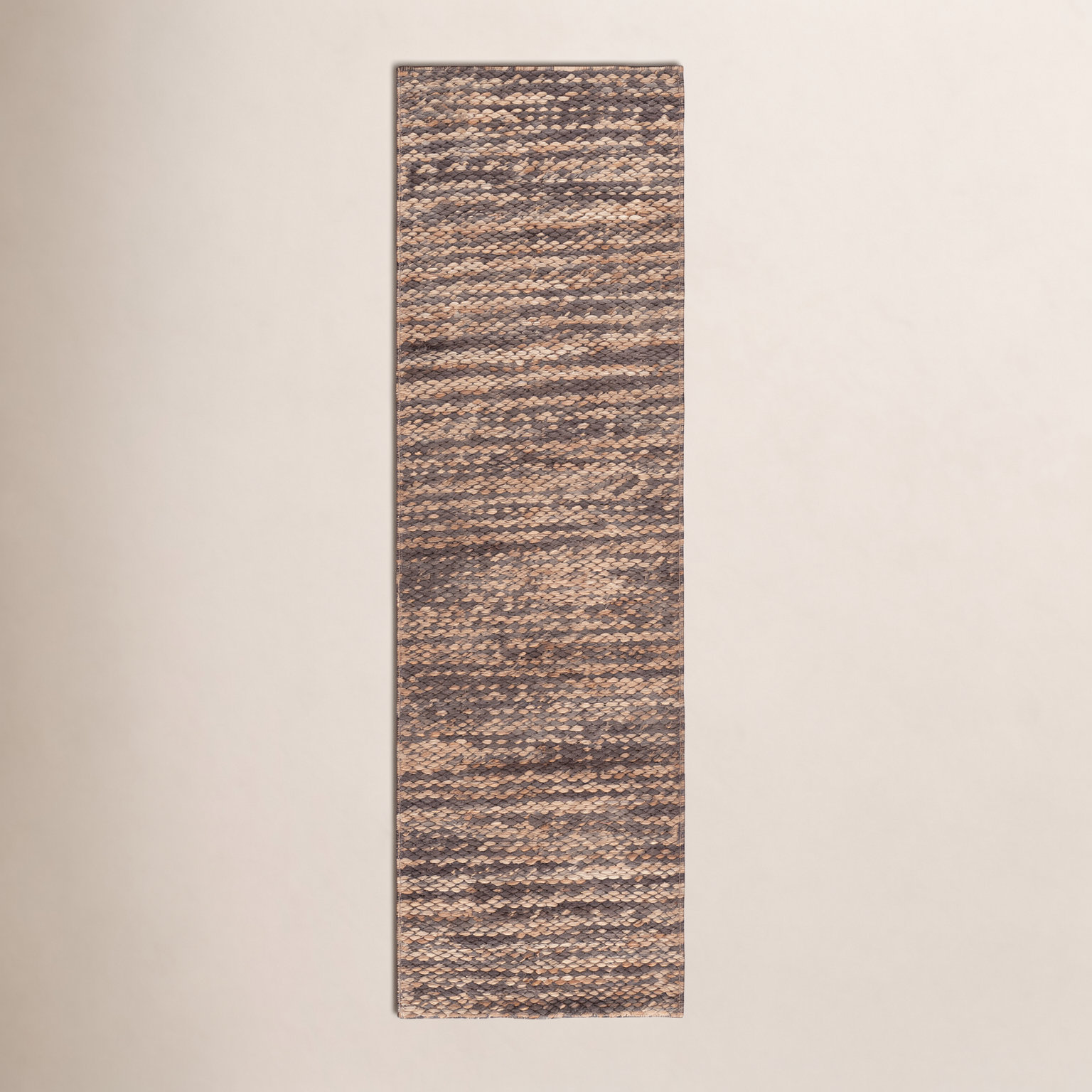 Hand-Woven Abstract Jute Rug, Runner 2'3" x 8'