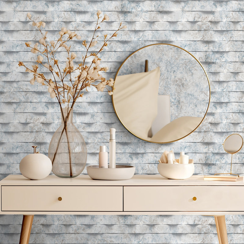 Papier peint Wavy, Bleu