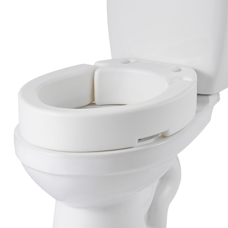Raised Toilet Seat, 300 lbs Load Capacity, 3.5-Inch Lift Height, Commode Elevated Toilet Seat Riser with Enlarged Opening for Seniors, Elderly, Handicap, Disabled, Adults, Fits Elongated Bowl