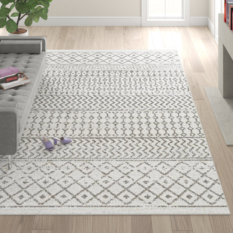 Bernhard Global Ivory/Gray Area Rug, Square 10'