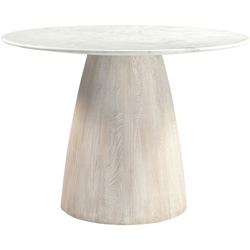 Table de salle à manger Liona Danise, Blanc