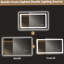 Miroir de salle de bain 84 po x 40 po à DEL sans cadre, miroir intelligent