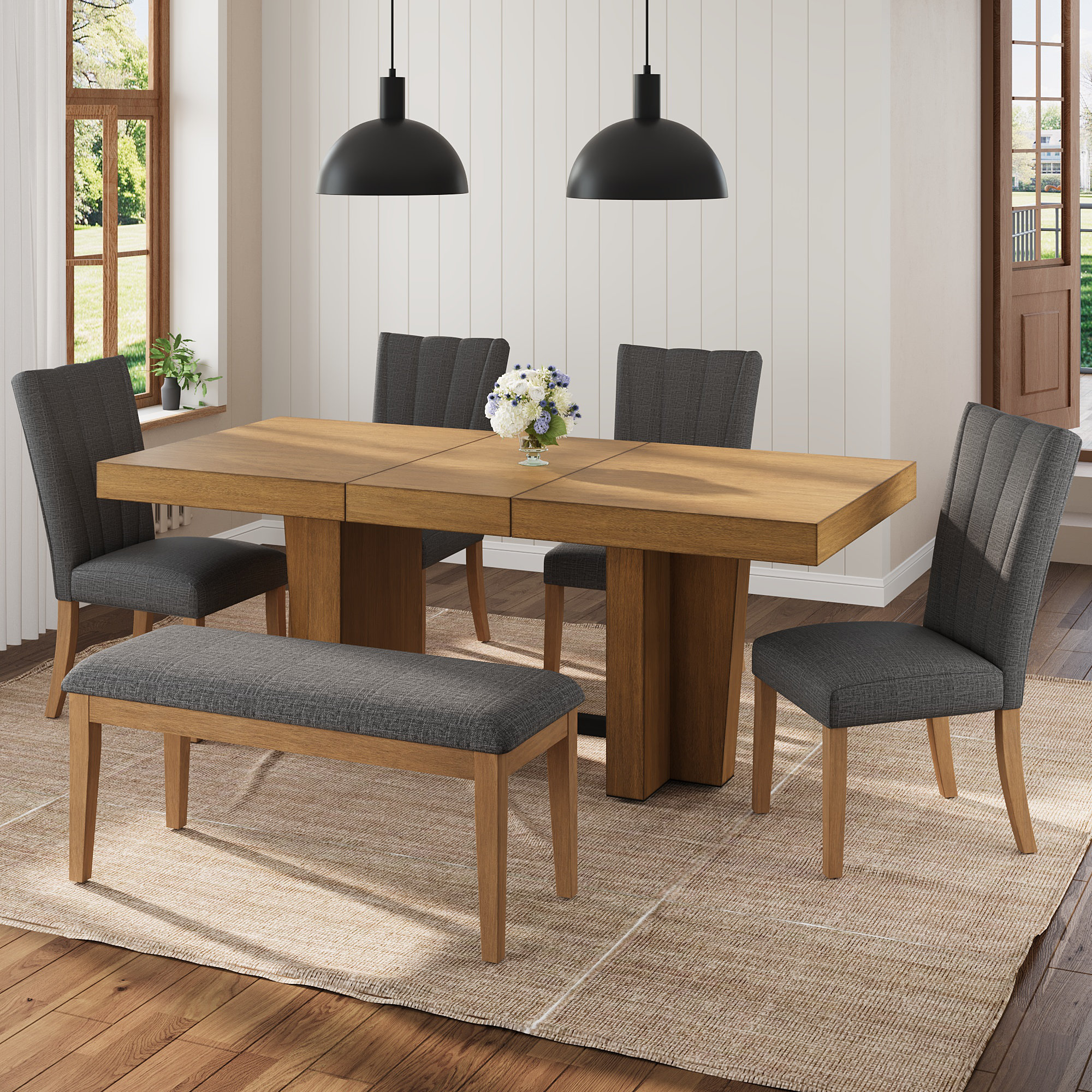 Rosalind Wheeler 6 - Piece Extendable Dining Set - Wayfair Canada