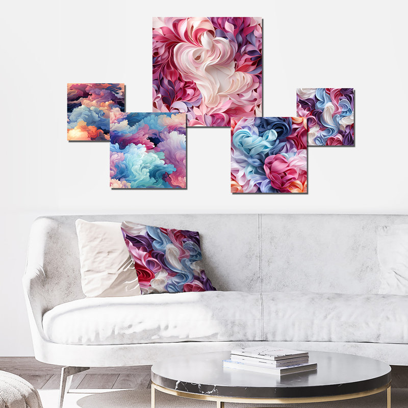 Cordaryl - ensemble abstrait d'art mural de 5