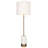 35 Inch Buffet Table Lamp with USB and Type-C Charging Ports, Crackle Ceramic with Antique Brass