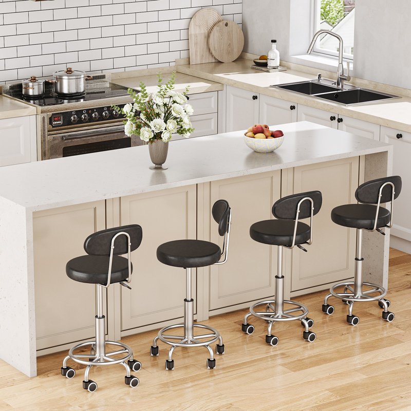 Tabouret de laboratoire ergonomique à dossier réglable
