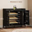 5-Tier Shoe Cabinet with Rotating Shoe Rack, Adjustable Shelves and Tri-Color Sensor Light, Freestanding Shoe Storage Cabinet-190885062