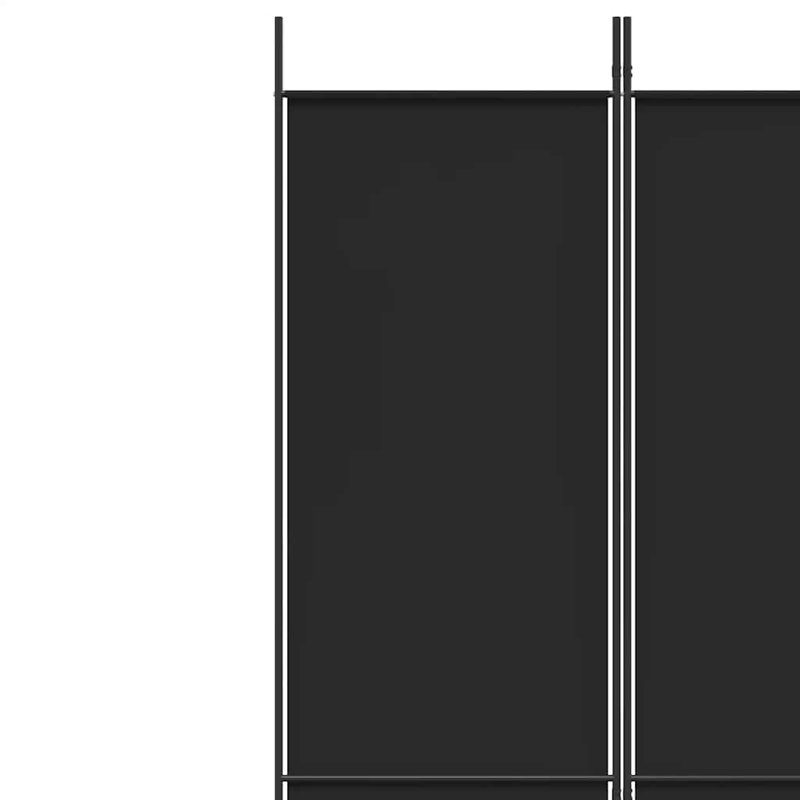 Paravent 3 panneaux vidaXL en tissu noir 59,1 "x 86,6", 3, Noir, H 86,6 po x l 59 po