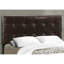 Lit double tapissier pleine grandeur brun foncé moderne pour chambre à coucher avec pieds en plastique stables