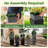 2-Pack Extra Deep Outdoor Planters with 4 Drainage Holes, Large Decorative Flower Pots for Patio, Backyard, Home & Garden,Black in 24 & 32 Inch Tall-1138691163