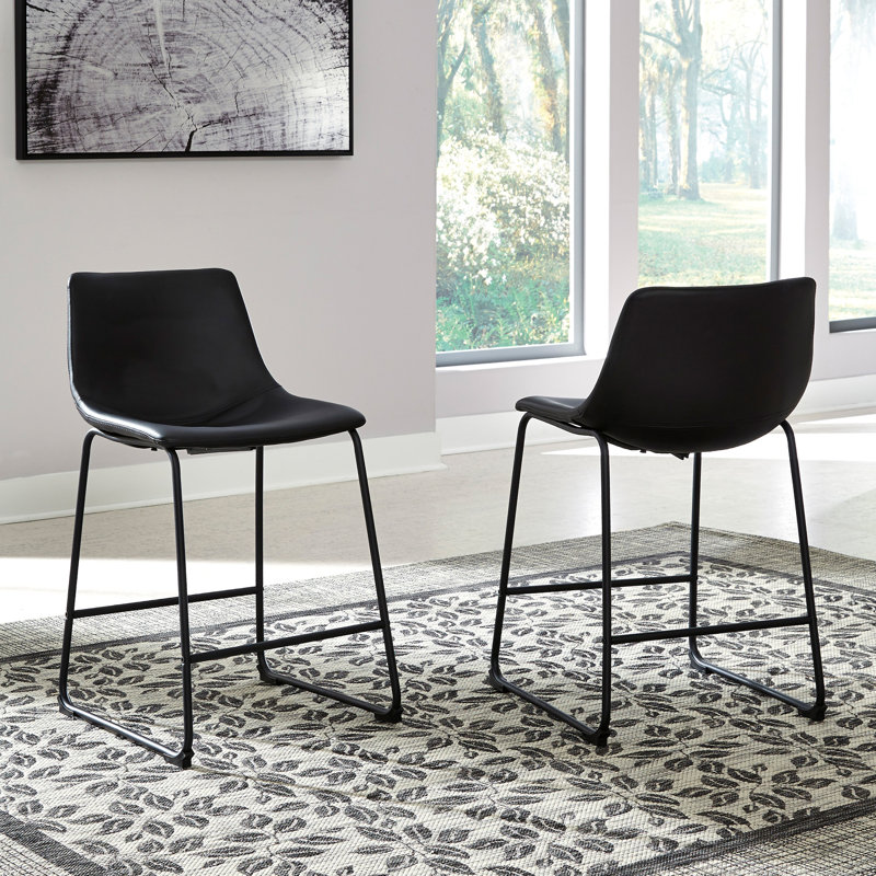Ashtin Counter Stool, Counter Stool (23.75” Seat Height), Black