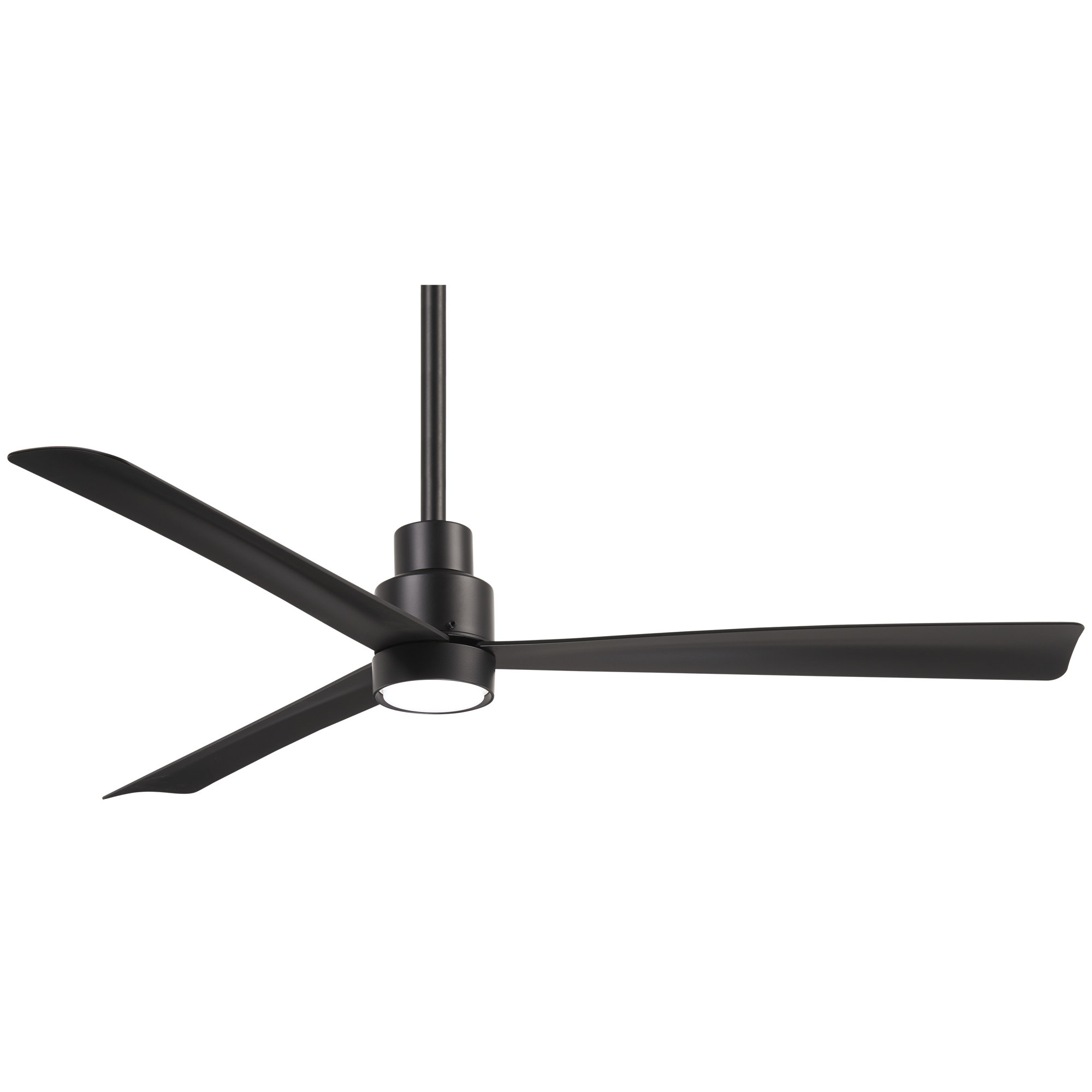 52" Simple 3 - Blade Outdoor Standard Ceiling Fan with Remote Control, Coal