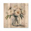 Minimalisme pivoines dans un vase en verre I - Art mural en bois pivoines - sur bois de pin naturel-461869366