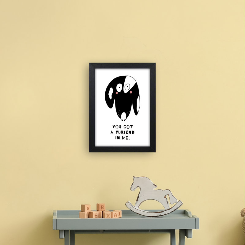 Dog by Miniofmine - Print, 34cm H x 25cm W x 3cm D, Brown Framed