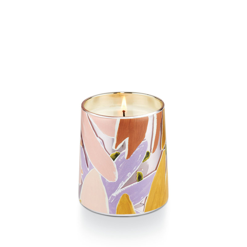 Lavender La La Pink and Gold Scented Glass Candle