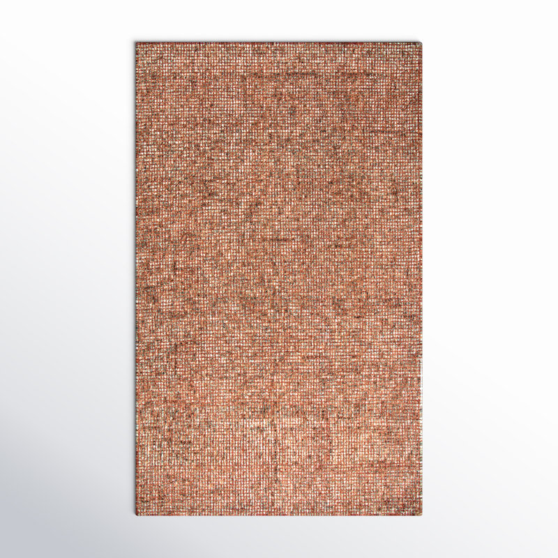 Tapis rouge en laine touffeté à la main Cashmere, Rectangle 3 pi x 5 pi