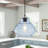 1 - Light 9.05"Wide Pendant Light with Seed Glass Shade-92635381