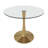 Elkton 35" Round Dining Table with Glass Top and Iron Pedestal Base Restaurant Table - Seats 2-4 Person for Kitchen and Dining Room-1479138236-1479138224