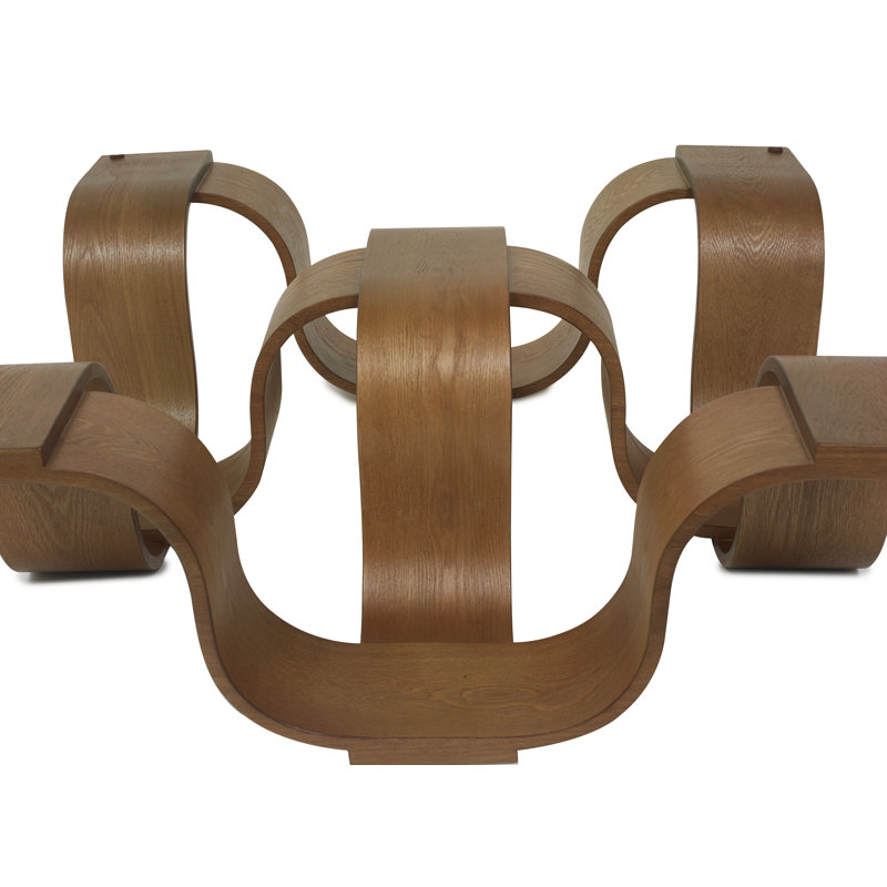 Square Cocktail Table, 12" H x 45" L x 45" W, Medium Brown