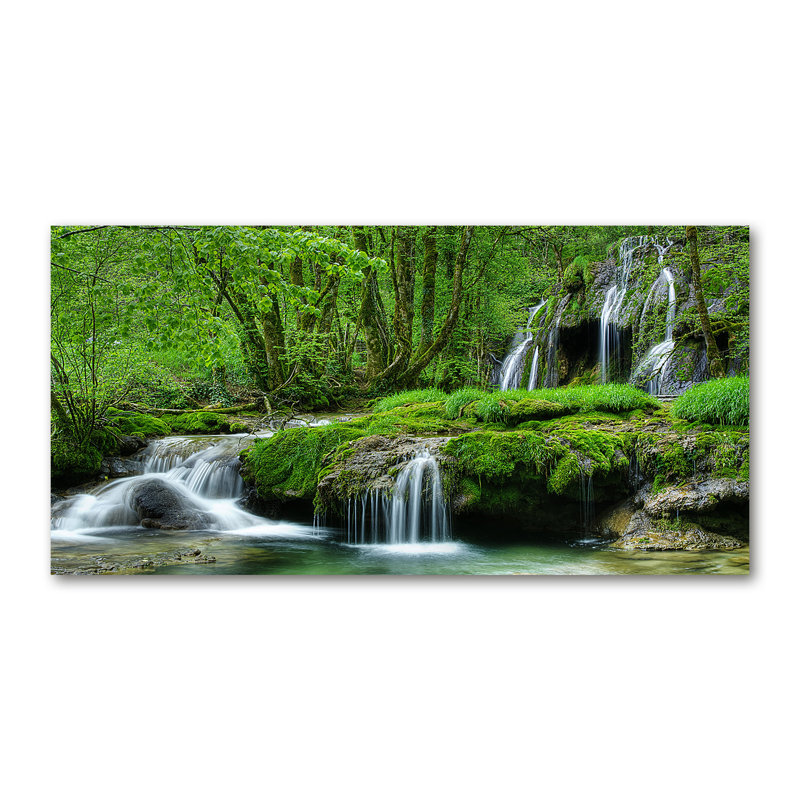 Cascade - No Frame Print on Glass, Glass, 70cm H x 100cm W x 4cm D