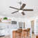 42 Inch Ceiling Fan 5 Blades Noiseless Reversible Dc Motor Remote Control With Led Light