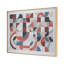 Multicolore, art abstrait abstrait encadré en miroir