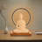 Ceramic Buddha Statue And LED Circle Table Lamp For Home Décor-1211898403
