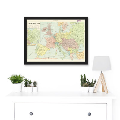 Peltier 1914 Political Map Europe French - Single Picture Frame Print