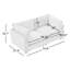 Canapé modulaire en chenille de l 74,8 po Eagan Heffernan -1190565306