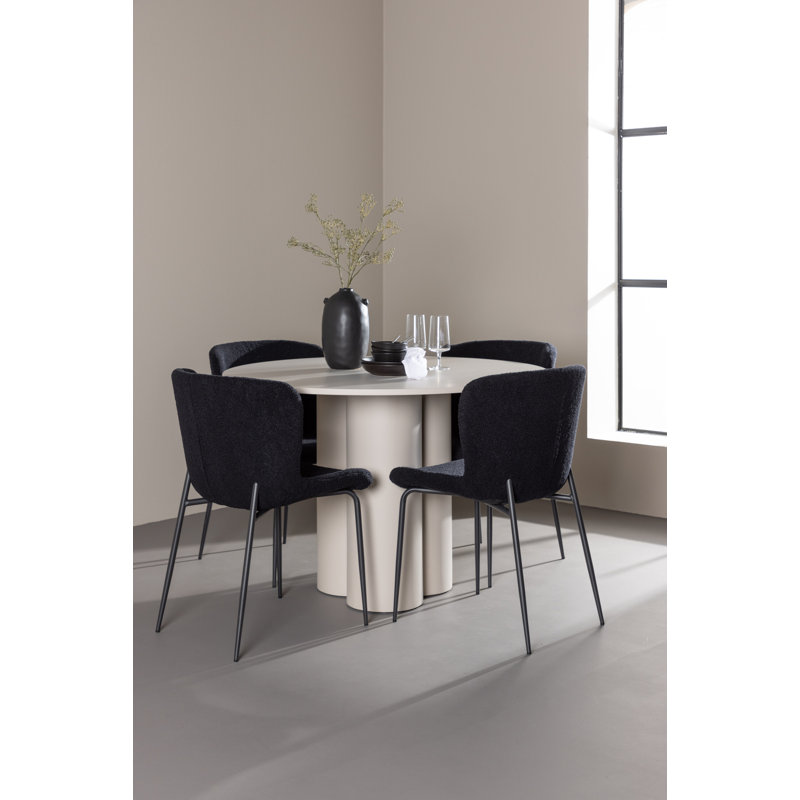 Noegel 4 - Person Dining Set, Beige