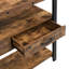 Console Table 2 Drawers 2 Open Shelves Storage Hallway Entryway Table Industrial Rustic
